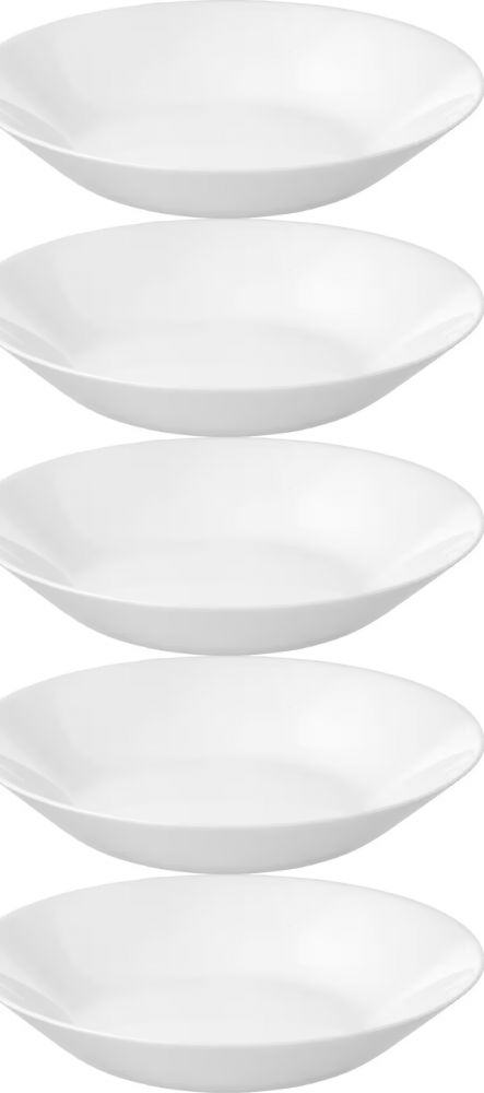 5x Talerz głęboki Oftast, 20 cm, biały