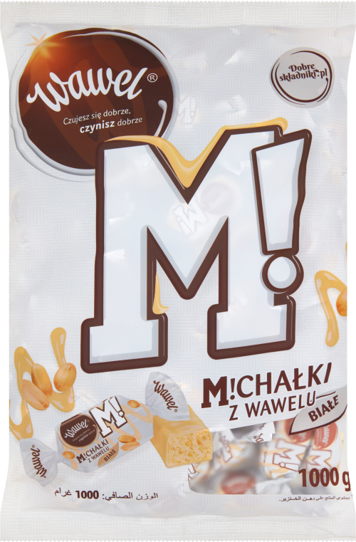Outlet: WAŻNY DO 2026-03-31 Cukierki Michałki Wawel, orzechowy w białej czekoladzie, 1kg