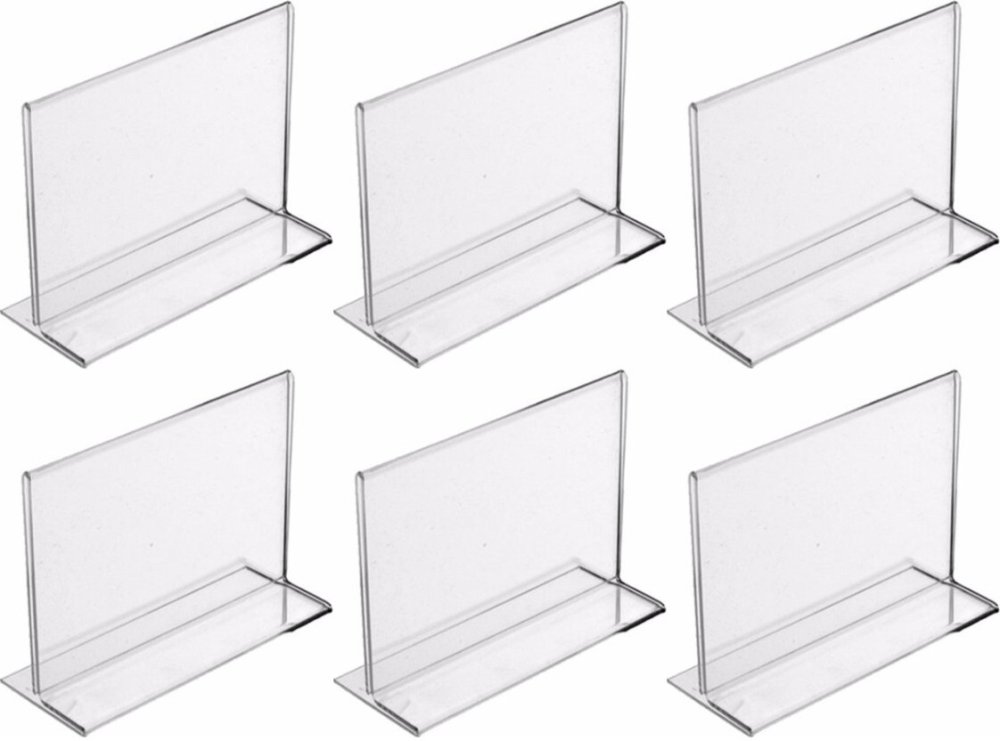 6x Stojak na prospekty Artcop, typ T, A4, poziomy, przezroczysty