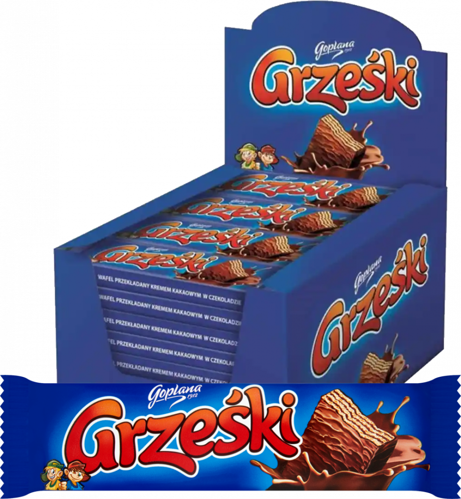 36x Wafel Goplana Grześki, w czekoladzie, 36g