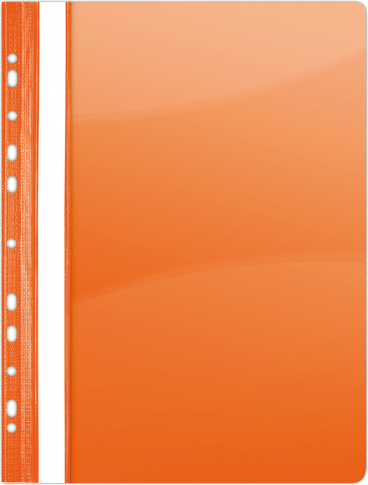 Skoroszyt plastikowy oczkowy Donau, A4, do 200 kartek, pomarańczowy