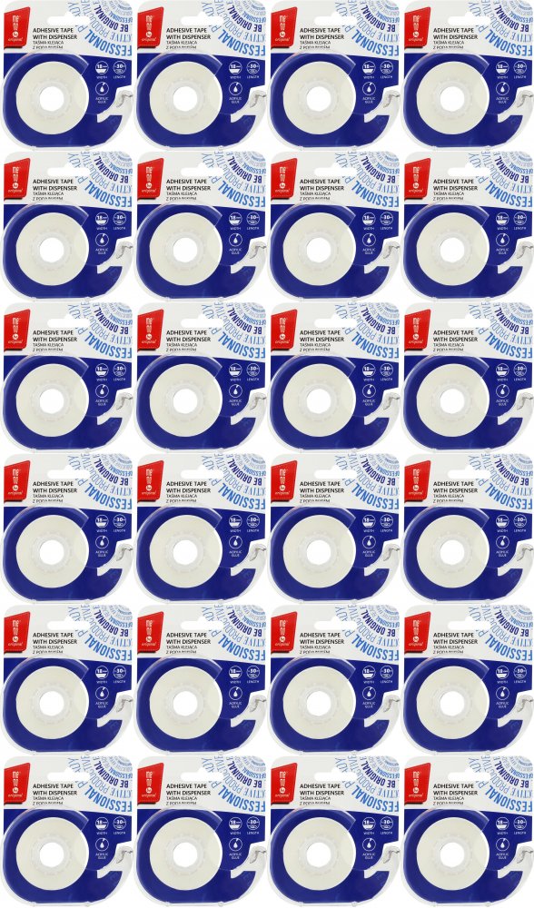 24x Taśma klejąca MemoBe, z podajnikiem, 18mmx30m, przezroczysty