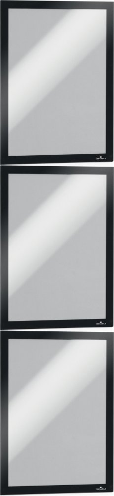 3x Ramka magnetyczna Durable Duraframe, samoprzylepna, A4, 10 sztuk, czarny