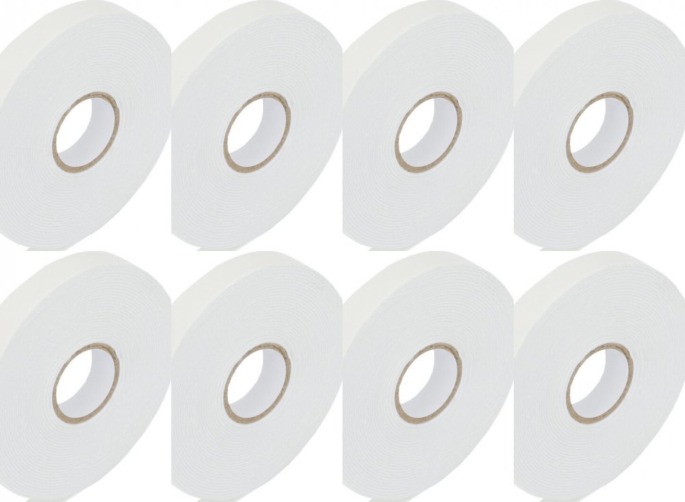 8x Taśma montażowa dwustronna Grand, 12mm x 3m, biały