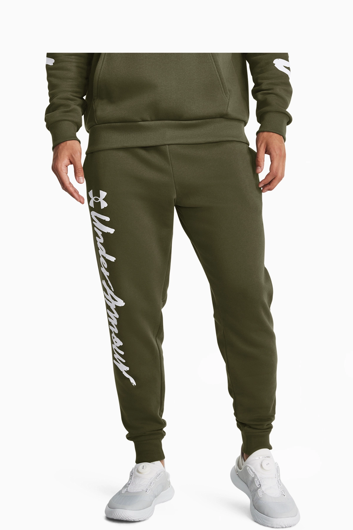 Spodnie Under Armour Rival Fleece Graphic - Zielony