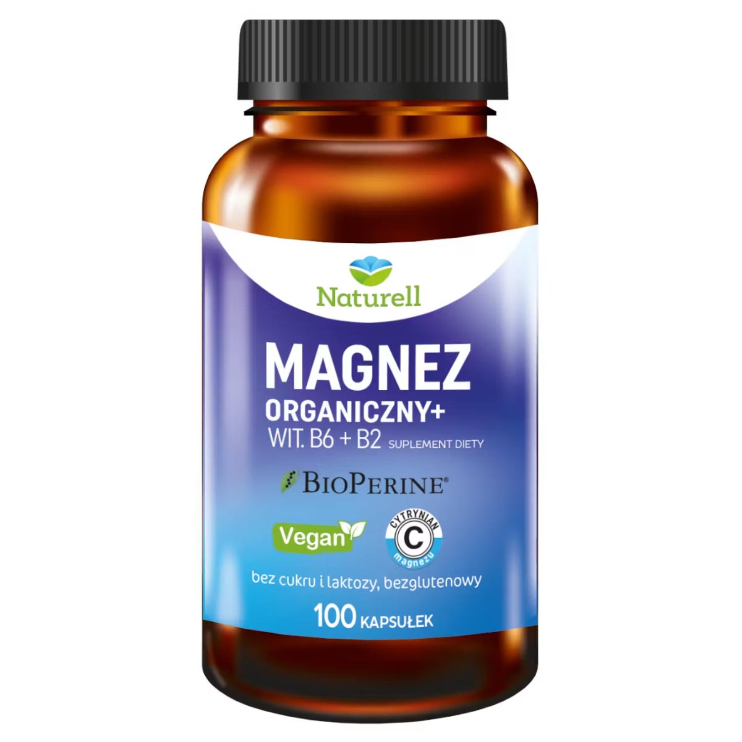 Naturell magnez organiczny+, 100 kapsułek