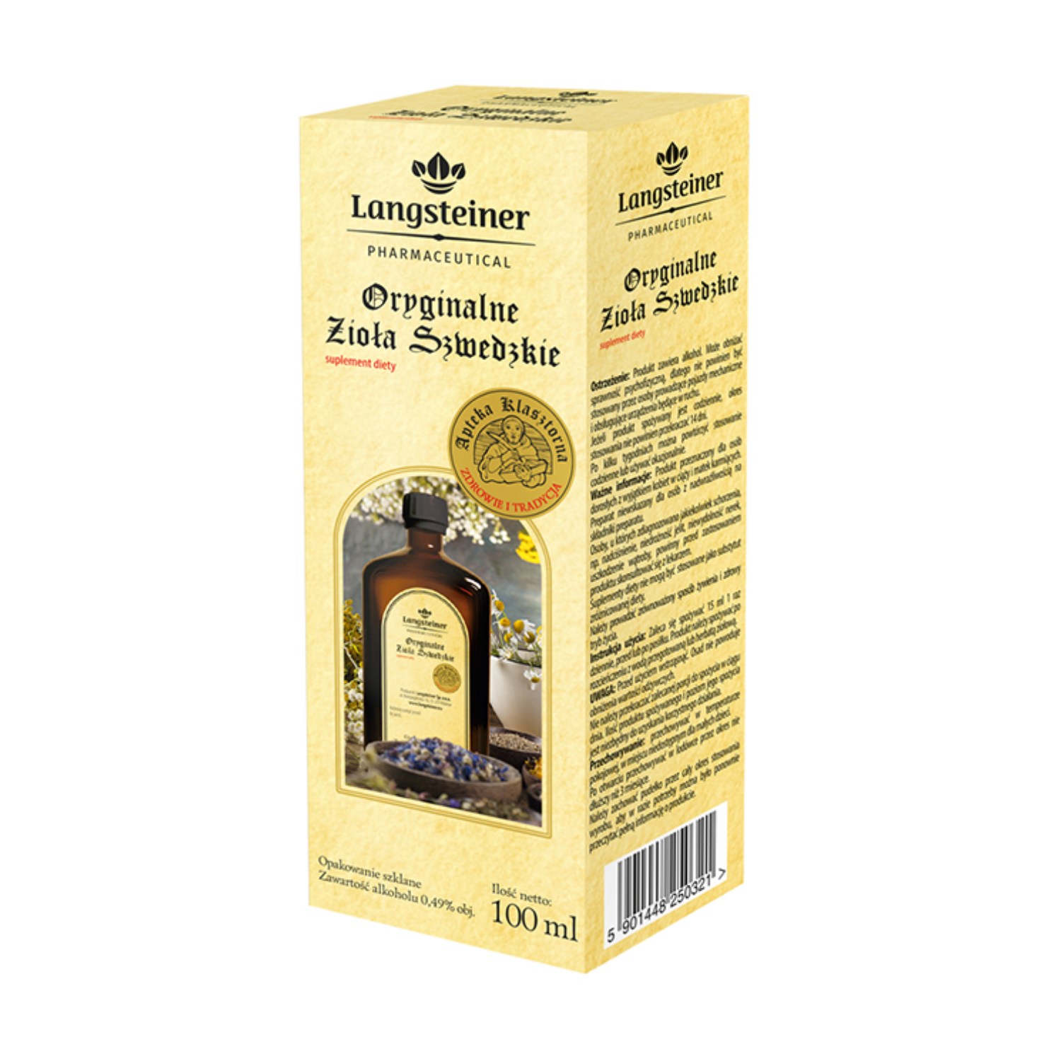 Langsteiner, zioła szwedzkie, płyn, 100 ml