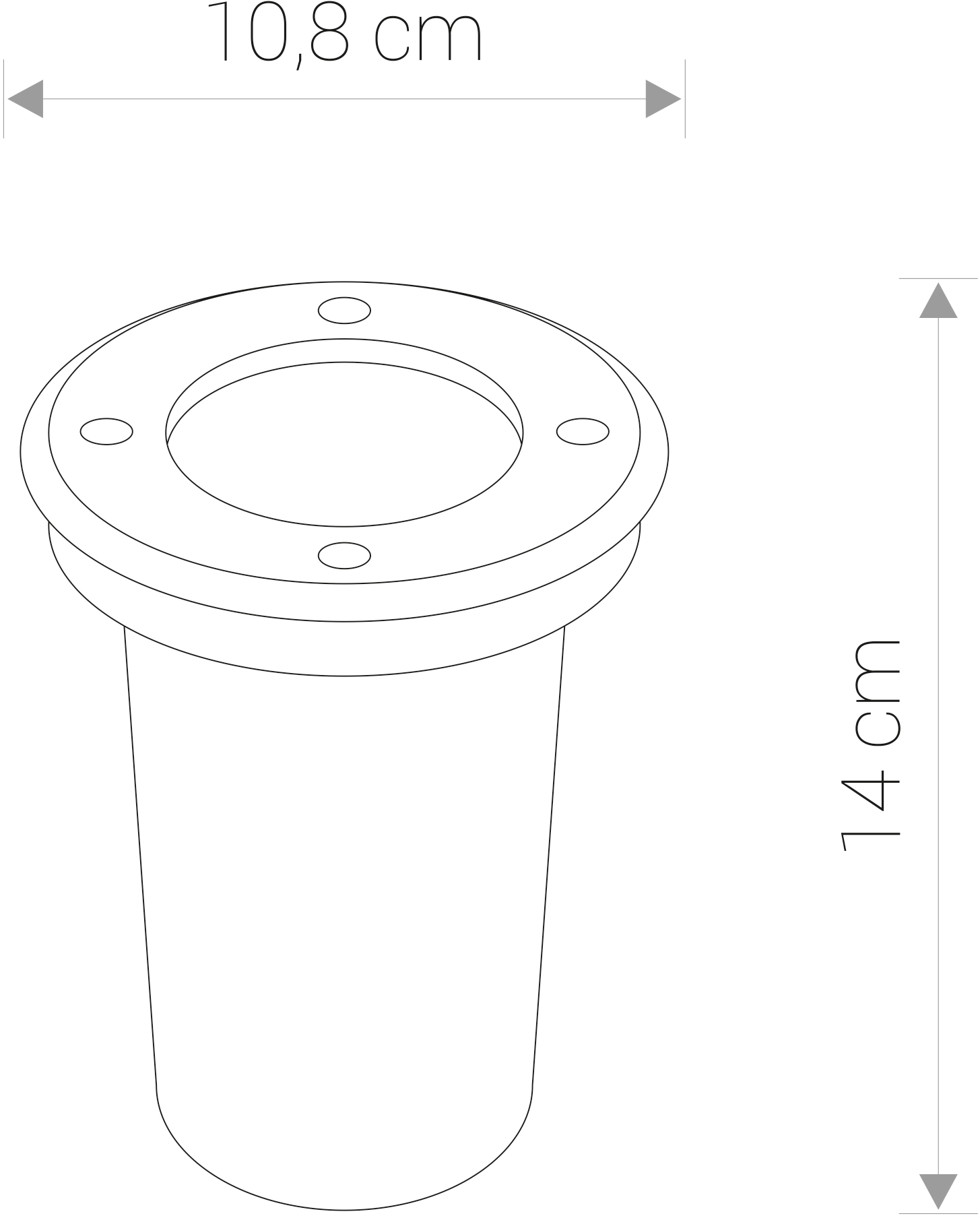 Nowodvorski Lighting Paoli lampa najazdowa 1x10W stal/czarny 9554