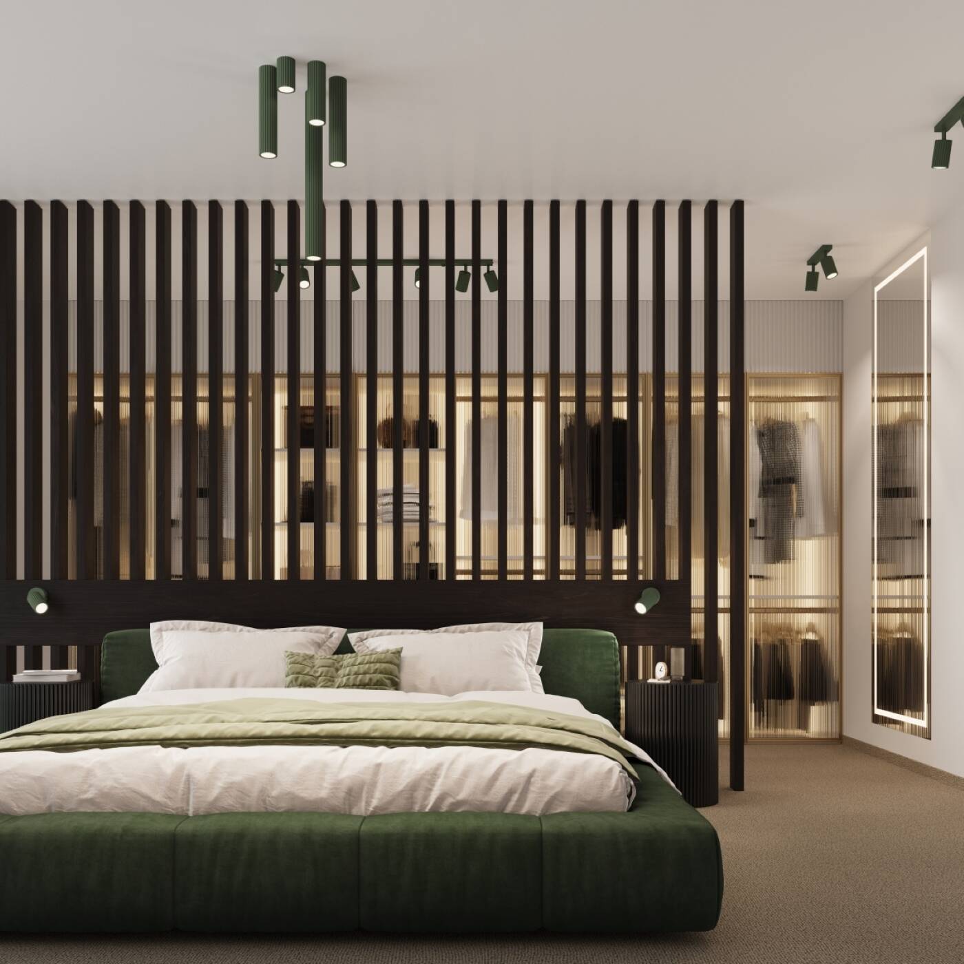 Sollux Lighting Karbon lampa podsufitowa 1x10 W zielona SL.1609