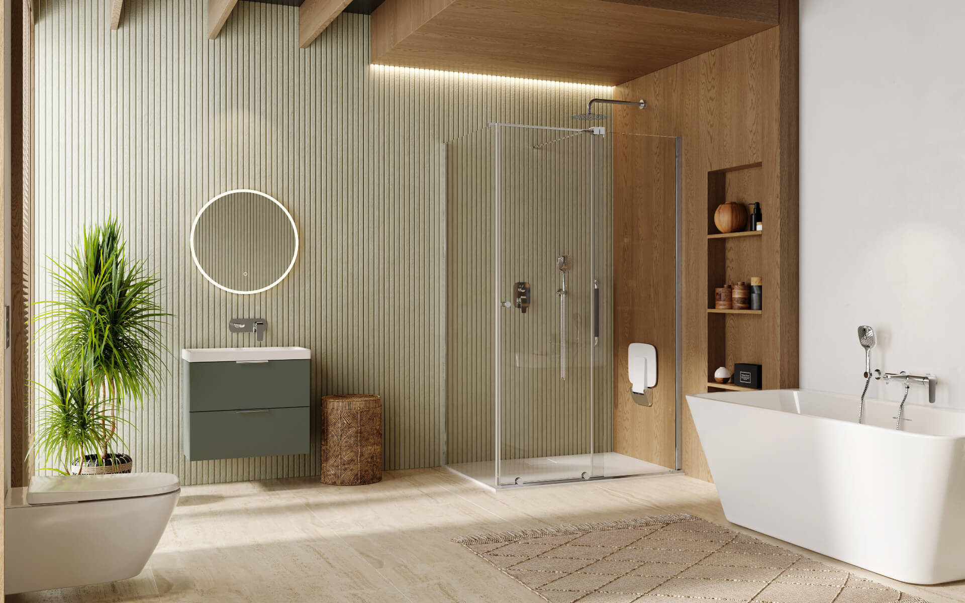 Excellent Ortigo ścianka prysznicowa 100 cm szkło przezroczyste KAEX.5022.1000