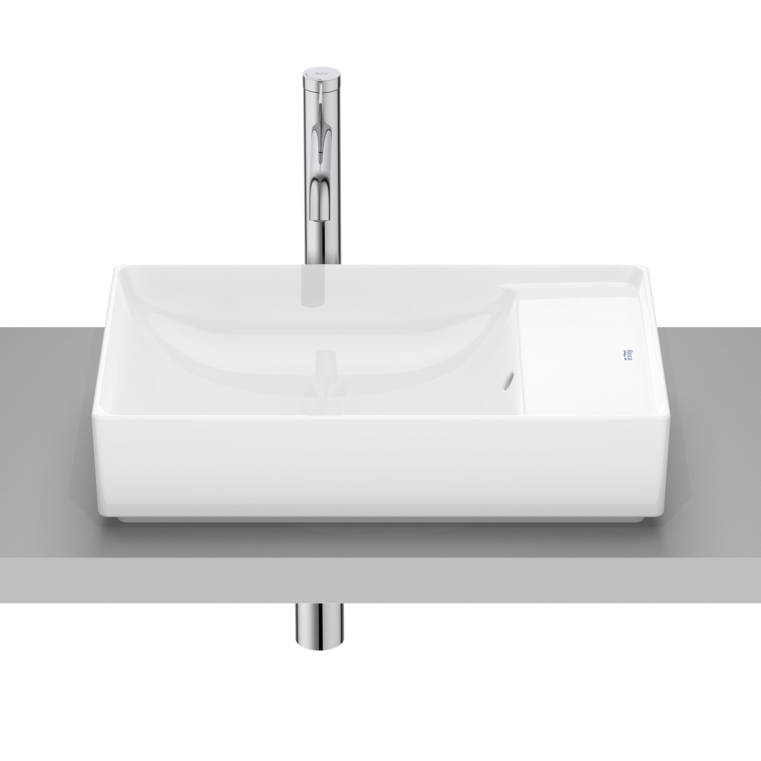 Roca Ona umywalka 55x34,5 cm prostokątna nablatowa biała A32768C000