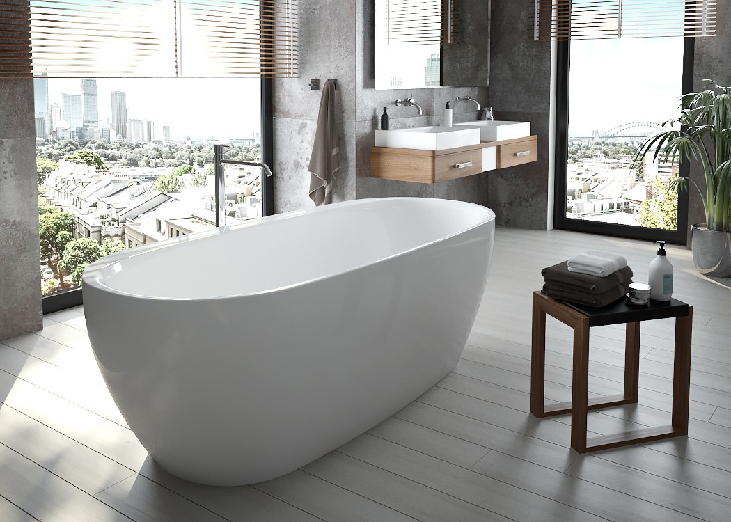 Hoesch iSensi wanna wolnostojąca 170x75 cm owalna biała 3844.010