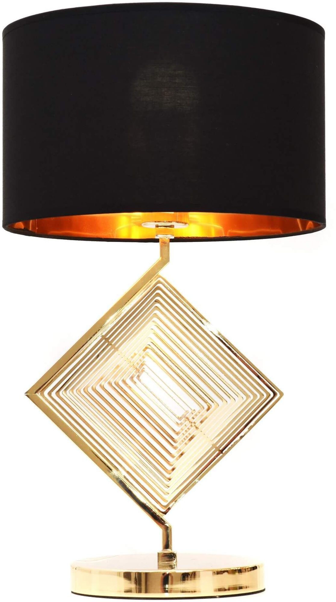 Lumina Deco Benardi lampa stołowa 1x40W czarno/złota LDT5529BK+GD