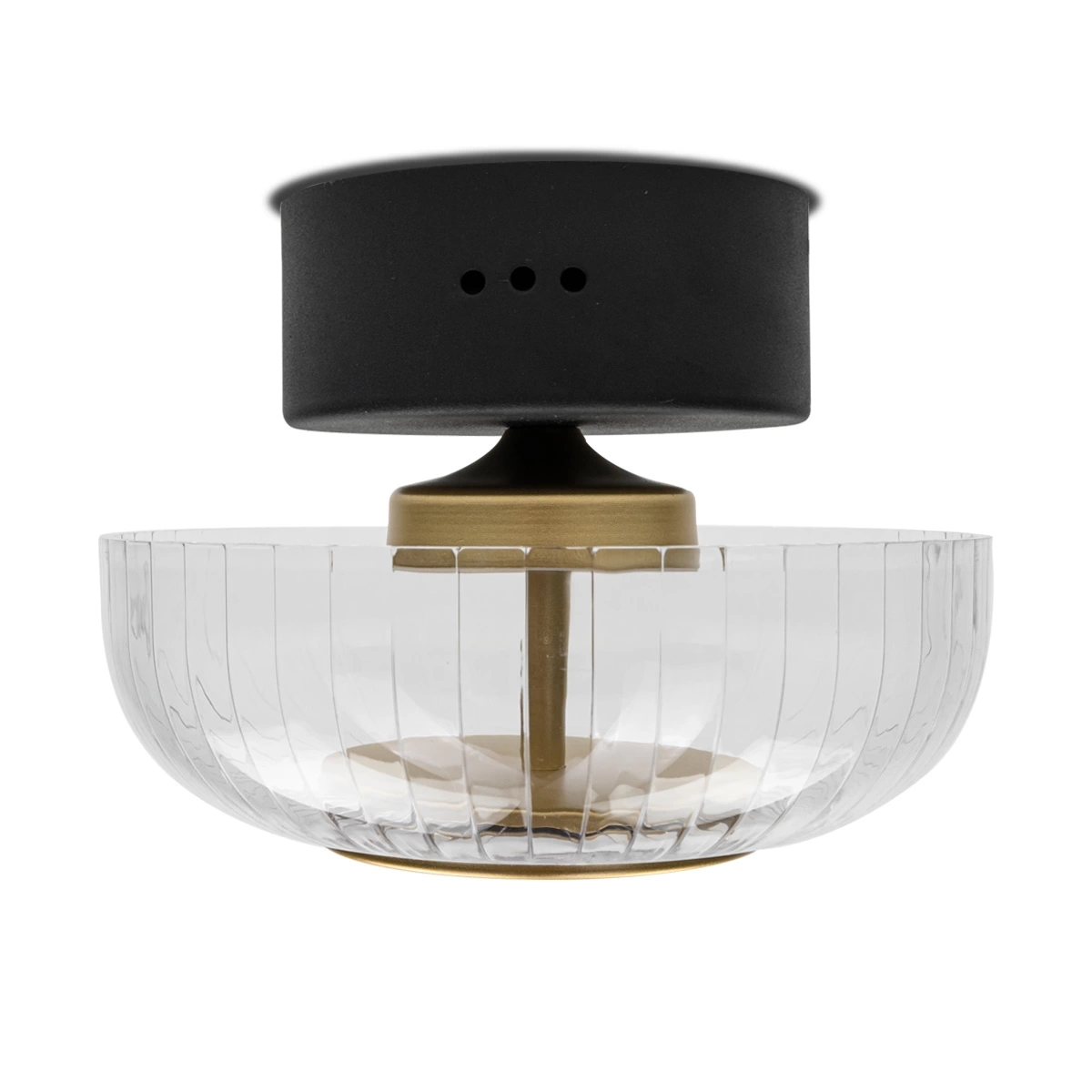 Altavola Design Vitrum lampa podsufitowa 1x7,2W LED czarny mat/złoto satyna/transparent LA104/CW - Wysyłka w 24h