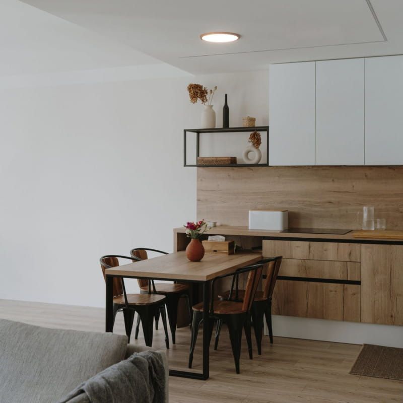 Abruzzo Maze plafon 1x24 W biały-drewno ABR-PLO-OCED-24W - Wysyłka w 24h