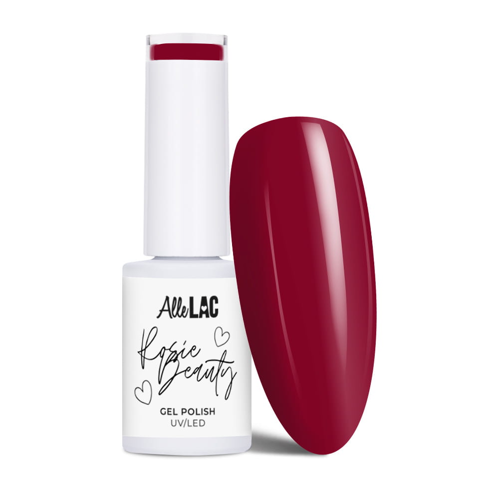 Lakier hybrydowy LED/UV Gel Polish AlleLac x Rosie Beauty Ruby HEMA/Di-HEMA Free 6g
