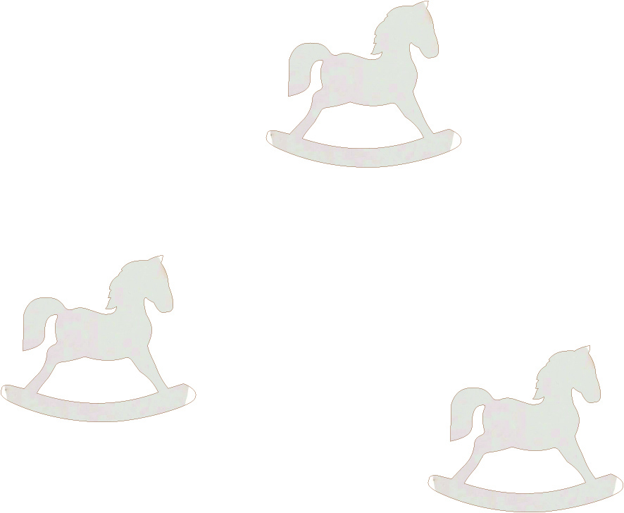 Konik na biegunach baza do makramy, kartek, wycinanki, tekturki, scrapki, dekor święta Bożego Narodzenia zawieszka z bermaty zestaw 3