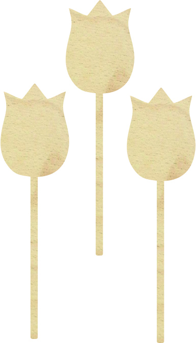 Topper tulipan baza drewniana decoupage do kwiatów dekoracja na tort pik prezent dla mamy babci walentynki zestaw 3 szt.