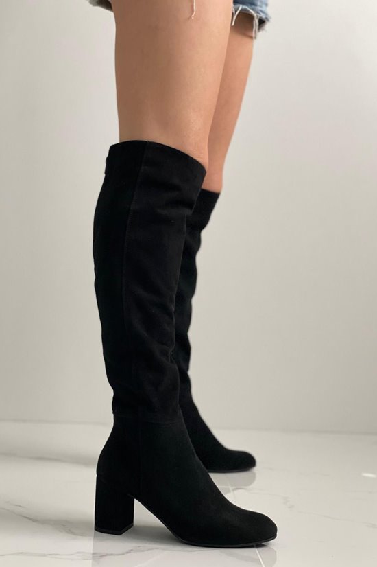 Kozaki 871/1 Czarny zamsz outlet