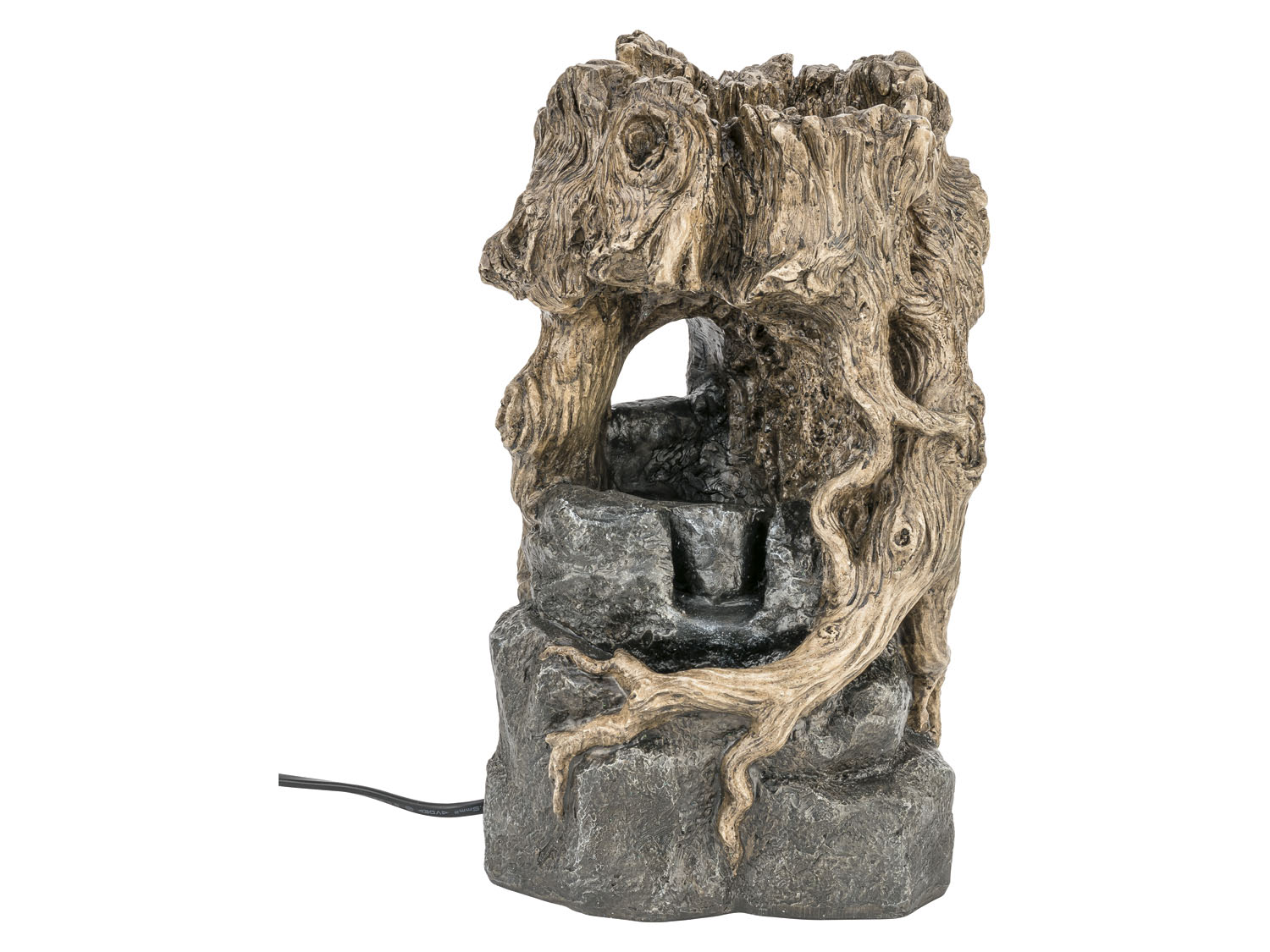 Livarno home Fontanna pokojowa z podświetleniem Led, niski poziom hałasu Skała