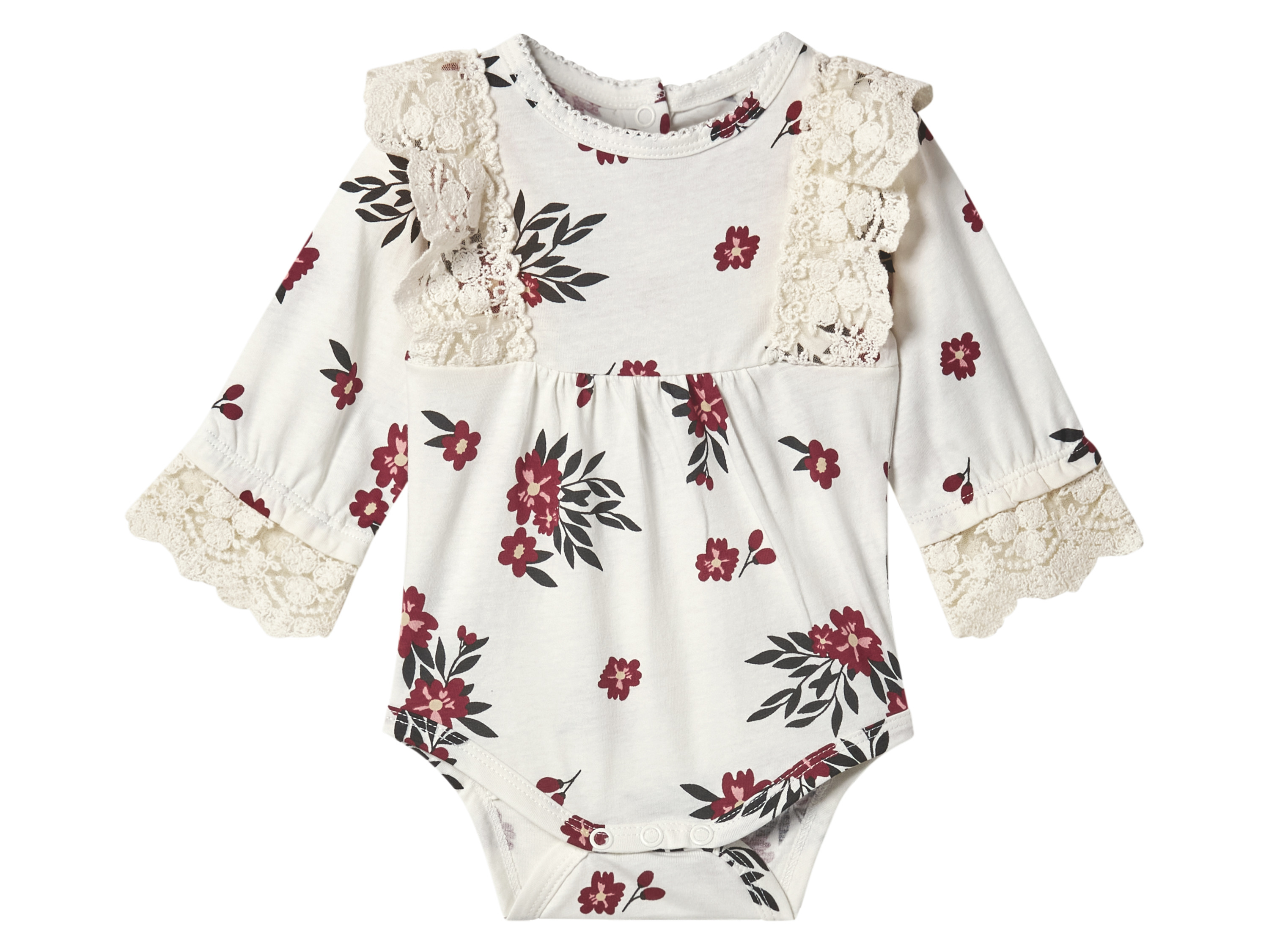 lupilu Body niemowlęce z bawełny Biały, 50/56