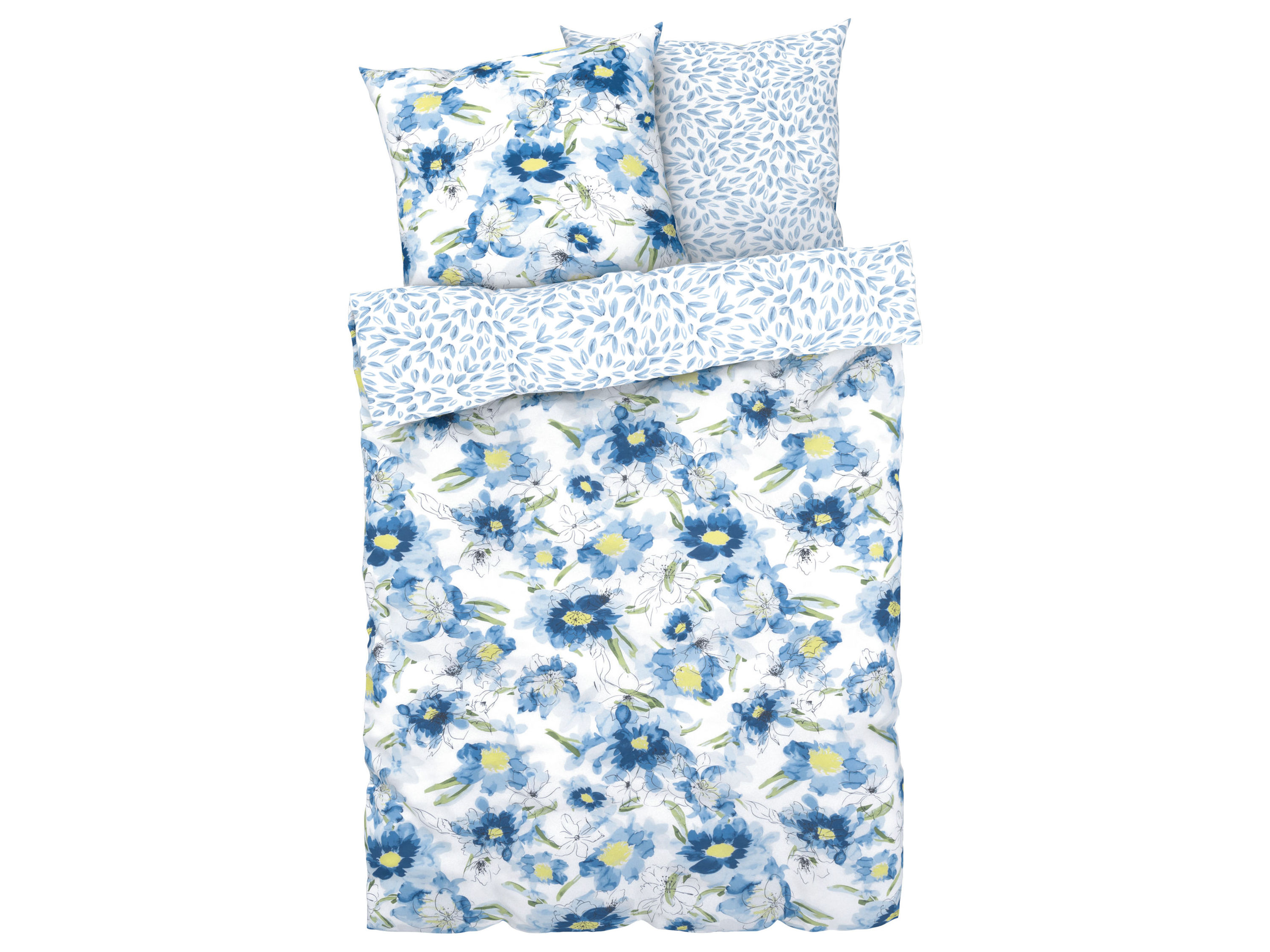 Livarno home Pościel z bawełną renforcé, 220 x 200 cm Liście