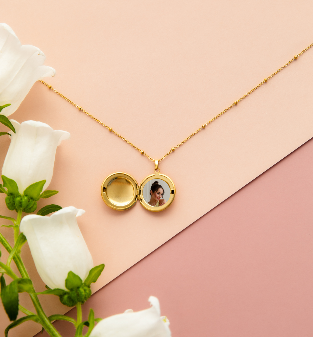 Naszyjnik złoty sekretnik 50 cm Secret - By Dziubeka