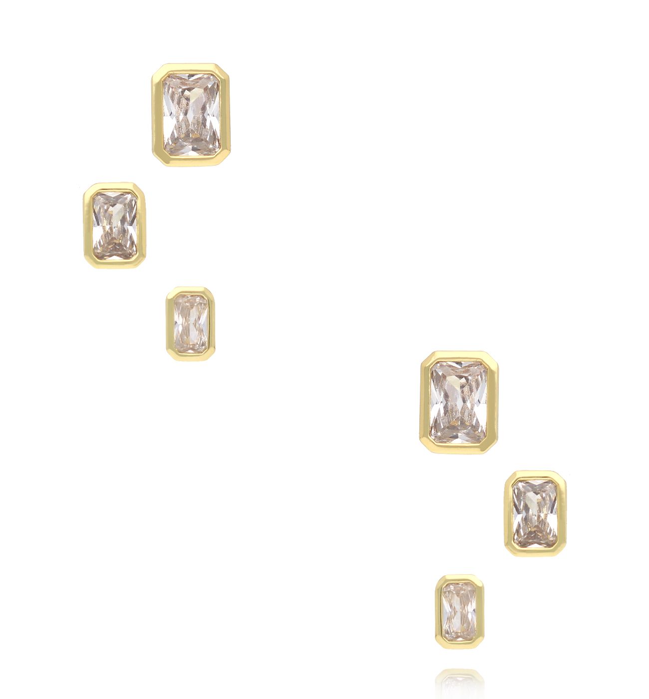 Zestaw kolczyków z transparentnymi cyrkoniami KSS1997