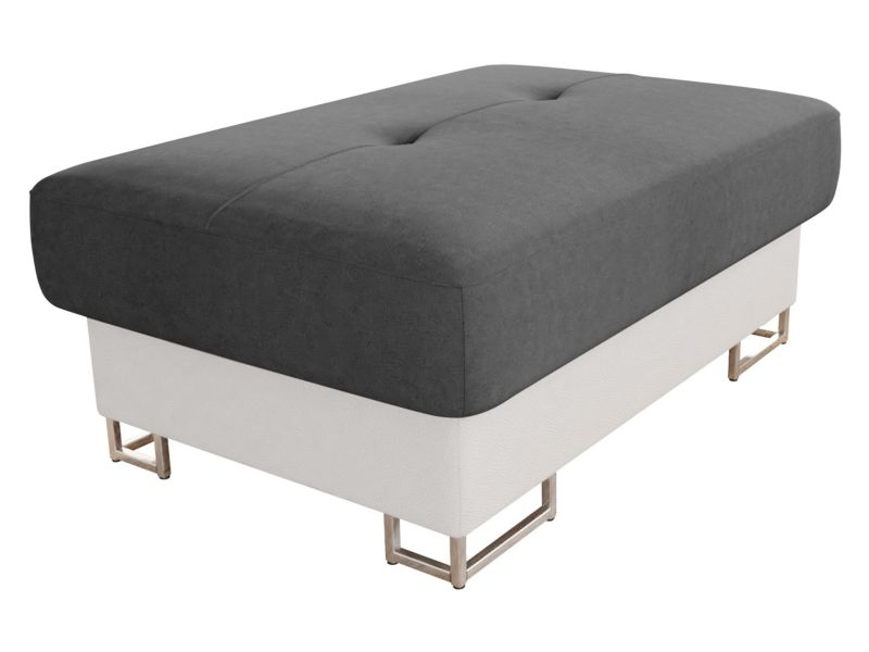 Pufa MIRJAN 24 Cotere biała ekoskóra/stalowy szary 1 szt.