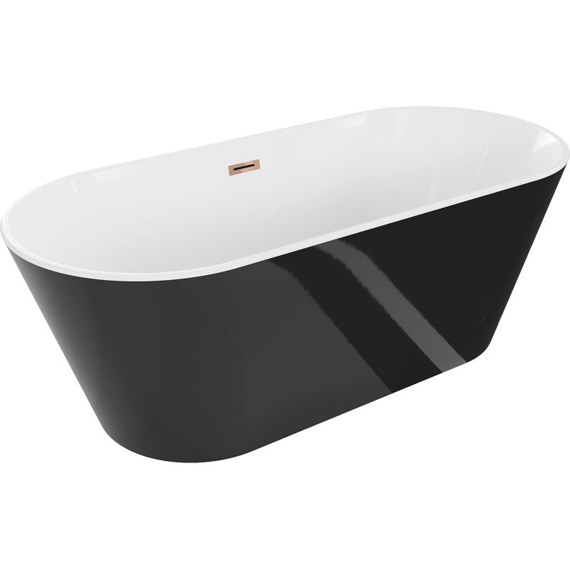 Wanna wolnostojąca Mexen Flavia biały czarny 150x75 cm 54031507575-60 1 szt.