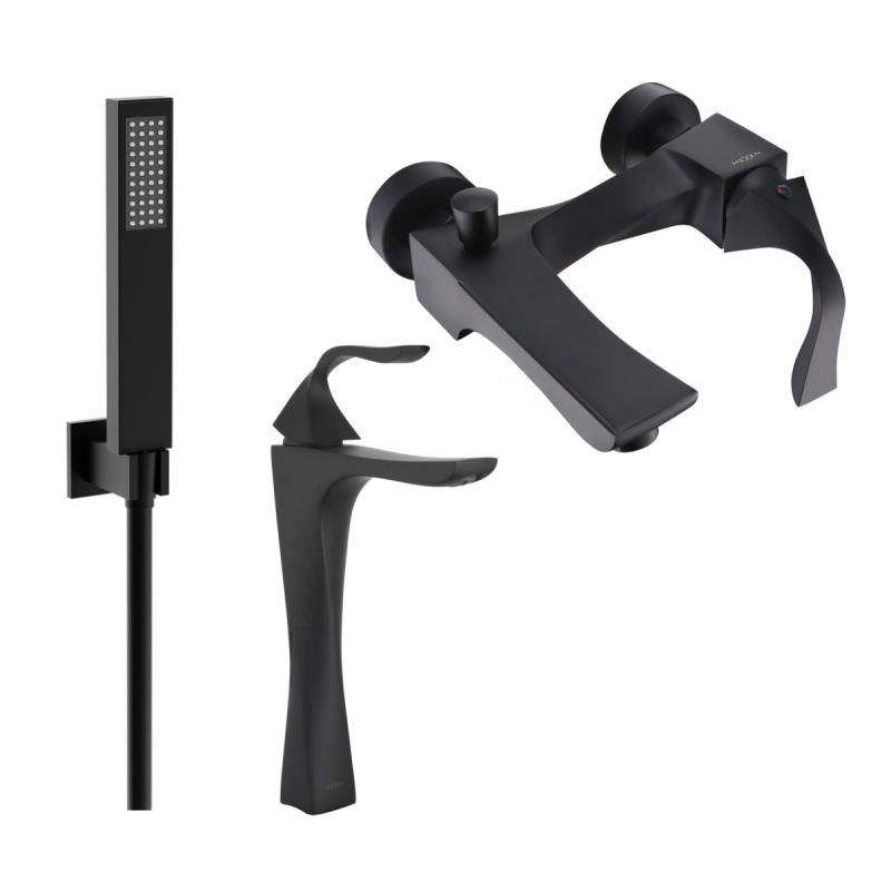 Zestaw wannowy Mexen Estrella czarny 1 szt.