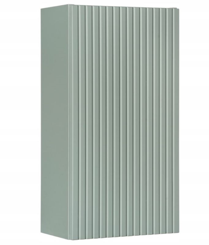 Szafka łazienkowa Furnidea 57 cm słupek wiszący szałwia ryflowana LINE REED GREEN 1 szt.