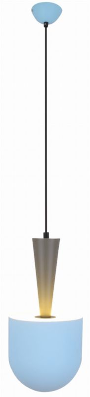 Lampa sufitowa wisząca Candellux Visby niebieska wym: 144 x 19 x 19 cm 1xE27 x 40W 1 szt.