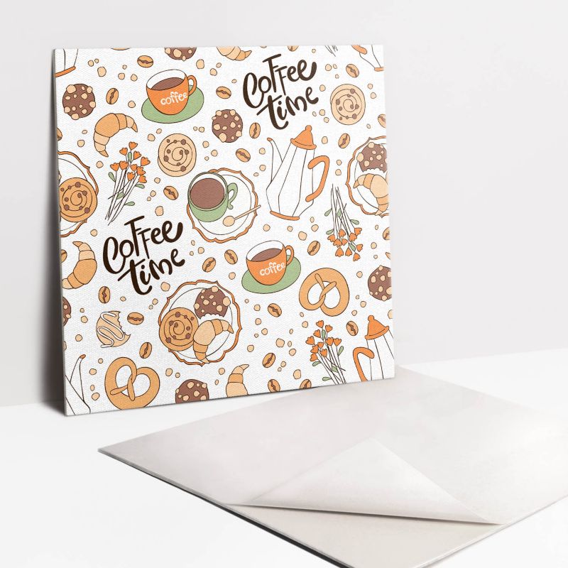 Kafelki samoprzylepne Tulup 30x30 cm Czas na kawę 9 szt.