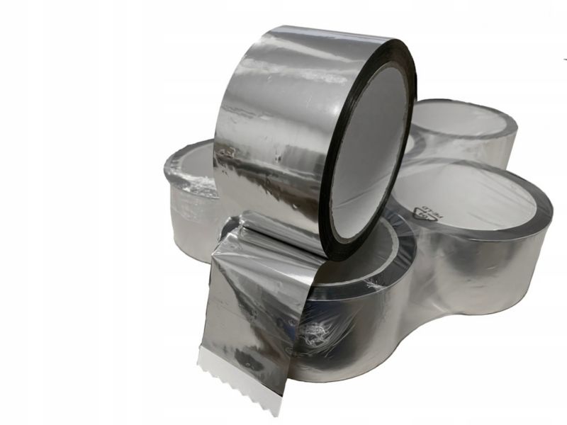 Taśma metalizowana do klejenia folii 4ROOF IZOTAPE FLEX 75mm 50m aluminiowa do wentylacji, ogrzewania podłogowego, odporna 1szt.