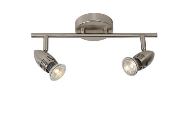 Lampa sufitowa Lucide Caro srebrna 2 x GU10 x 5W wym: 9 x 32 cm - 1 szt.