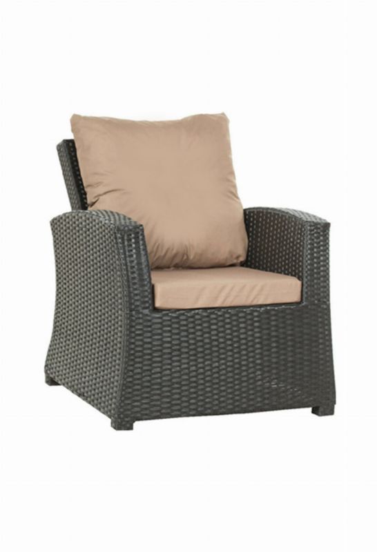 Poduszka na fotel ogrodowy Technorattan, Setgarden, 56x52x7cm + 56x50cm Beżowa dwustronne Poduszki na krzesło ogrodowe, 4szt