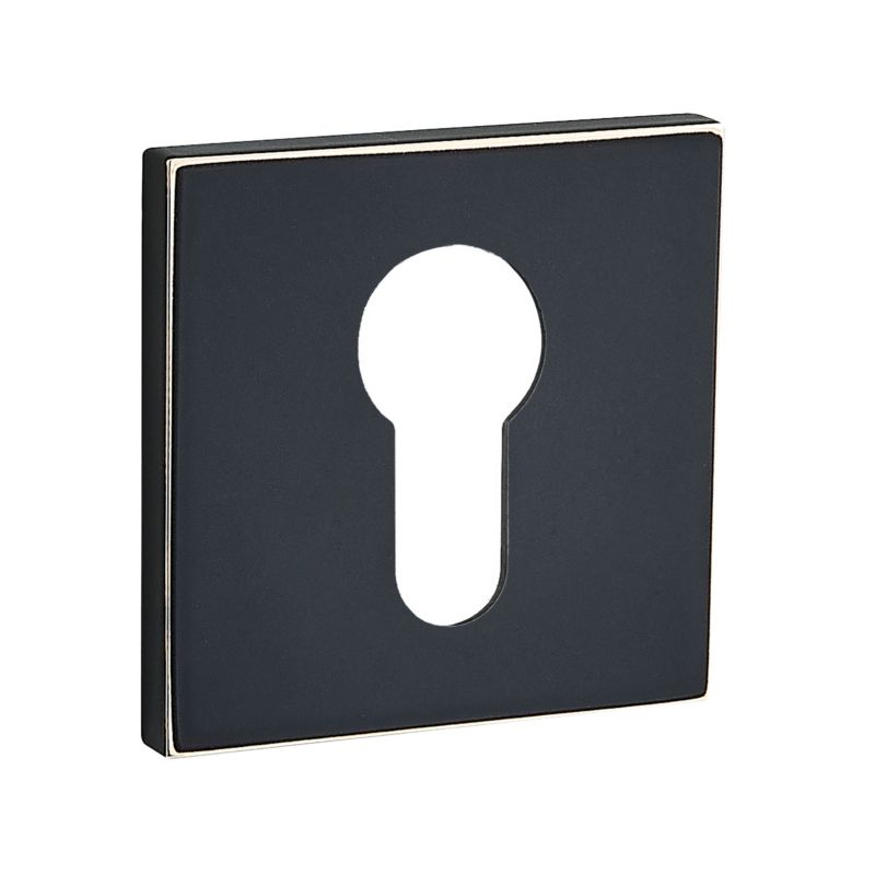 Szyld drzwiowy Kuchinox krótki kwadratowy wkładka Slim I czarny/złoty