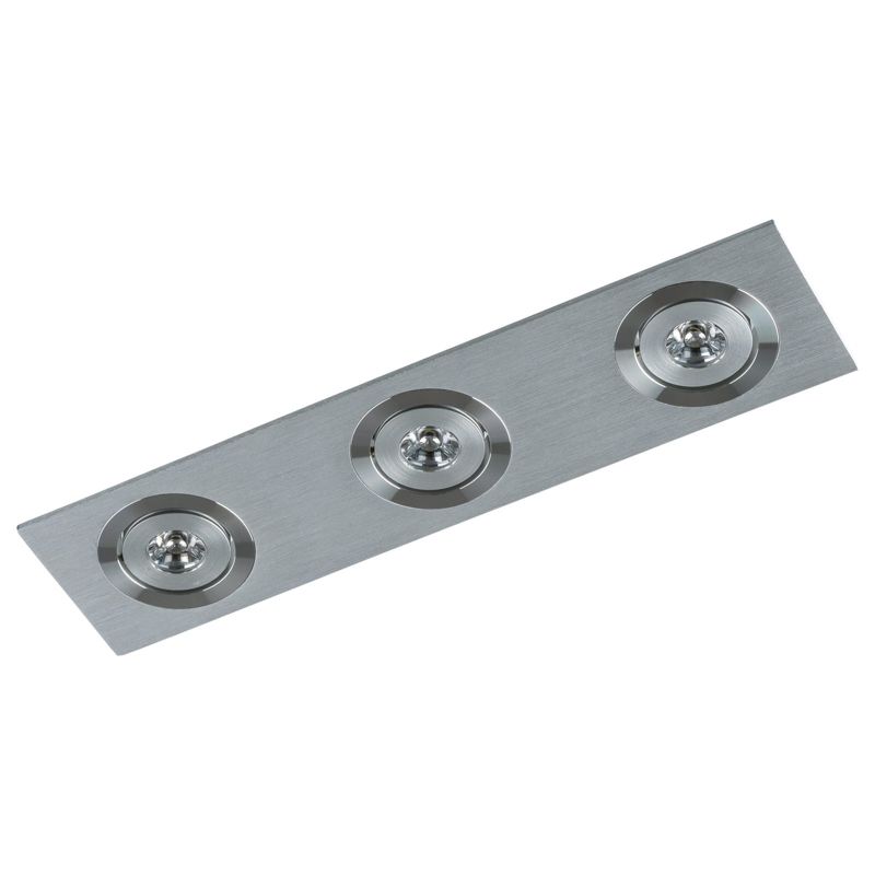 Oprawa sufitowa wpuszczana Italux Fiamma stal satyna LED 3W IP20 wym: 2,5 x 24,5 x 6 cm prostokątna - 1 szt.