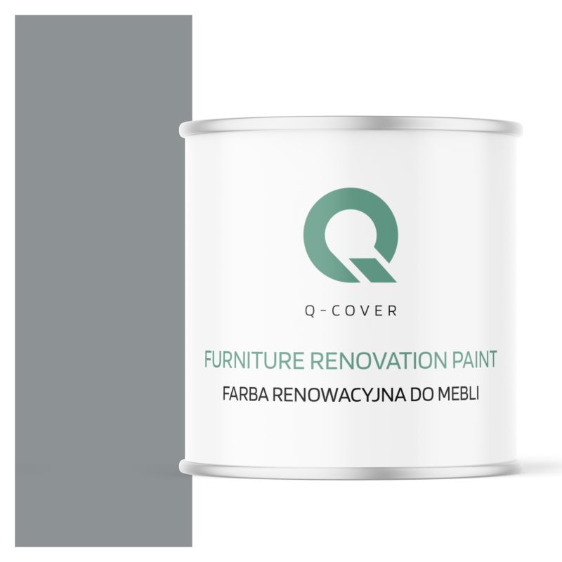 Farba Renowacyjna do Mebli Q-Cover Szary RAL7045 Wysoki Połysk 2.5L