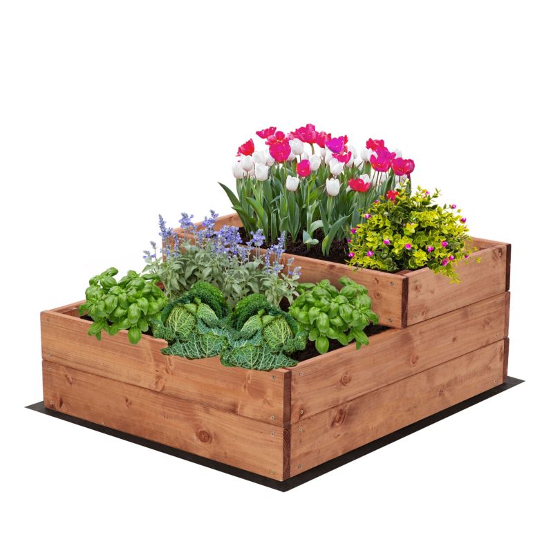 Skrzynia na warzywa MODO24 warzywnik 27x60x63 cm brązowa impregnacja 1 szt.