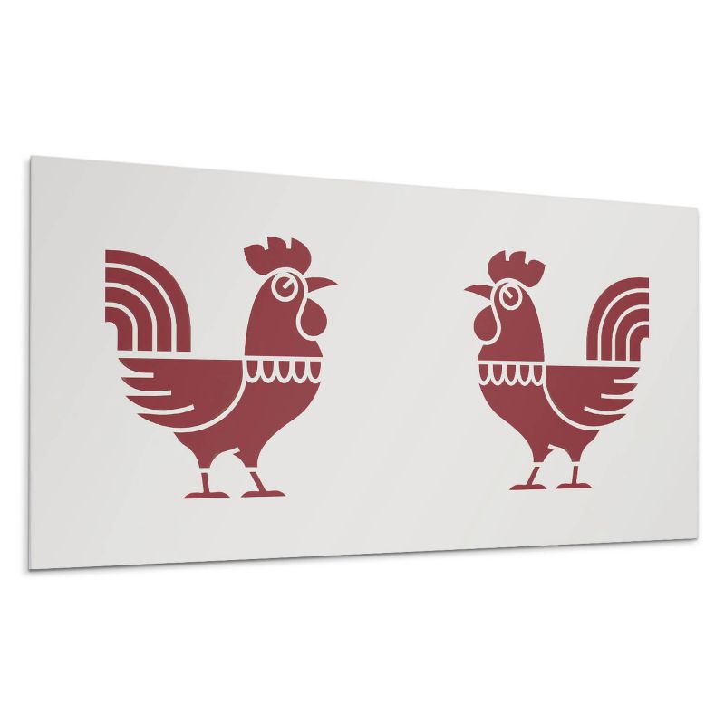 Panel samoprzylepny Wallfluent 120x60 cm Graficzny motyw stylizowanego koguta 1 szt.