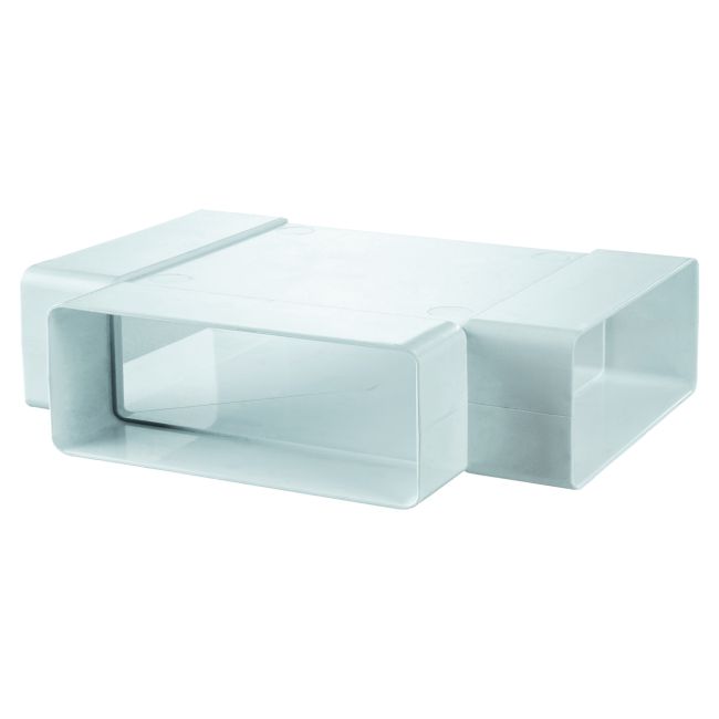 Trójnik poziomy Vents 204 x 60 mm biały