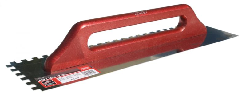 Paca nierdzewna ząb Modeco Expert 480x130x10 mm uchwyt drewno - etykieta - 1 szt.