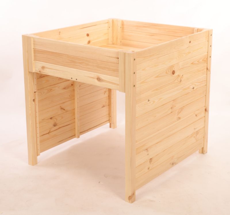 Garaż dla robota koszącego MODO24 drewniany 2w1 z donicą 76 x 79 x 74 cm naturalny 1 szt.