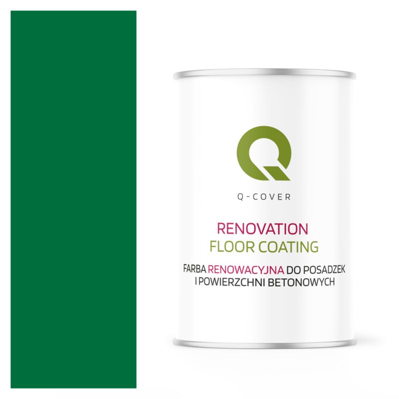 Farba Renowacyjna do Posadzek i Powierzchni Betonowych Q-Cover Zielony RAL6029 Półmat 1L
