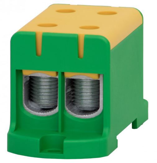 Złączka szynowa F-Elektro 2-torowa 2 x 2 x 95mm2 Al/Cu żółto zielona ZU F2.0299 1szt.