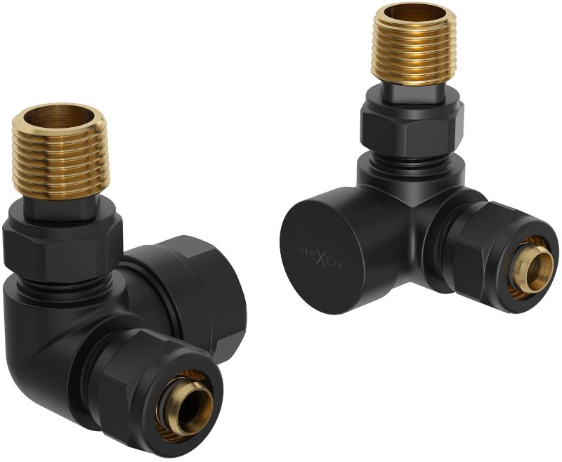 Zawory grzejnikowe osiowe Mexen W903 czarny 1 szt.
