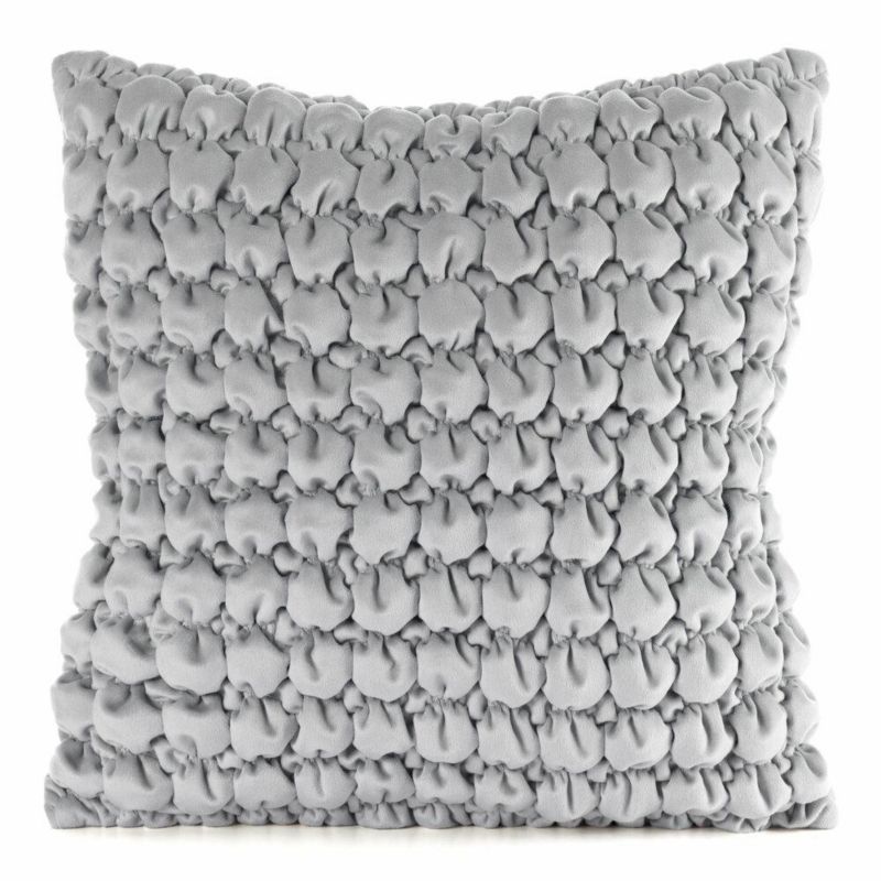 Poszewka VELVET/193 Eurofirany dekoracyjna na poduszkę 45x45 cm srebrna 1 szt.