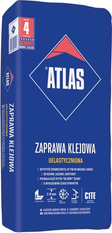 Zaprawa klejowa uelastyczniona Atlas 22,5 kg